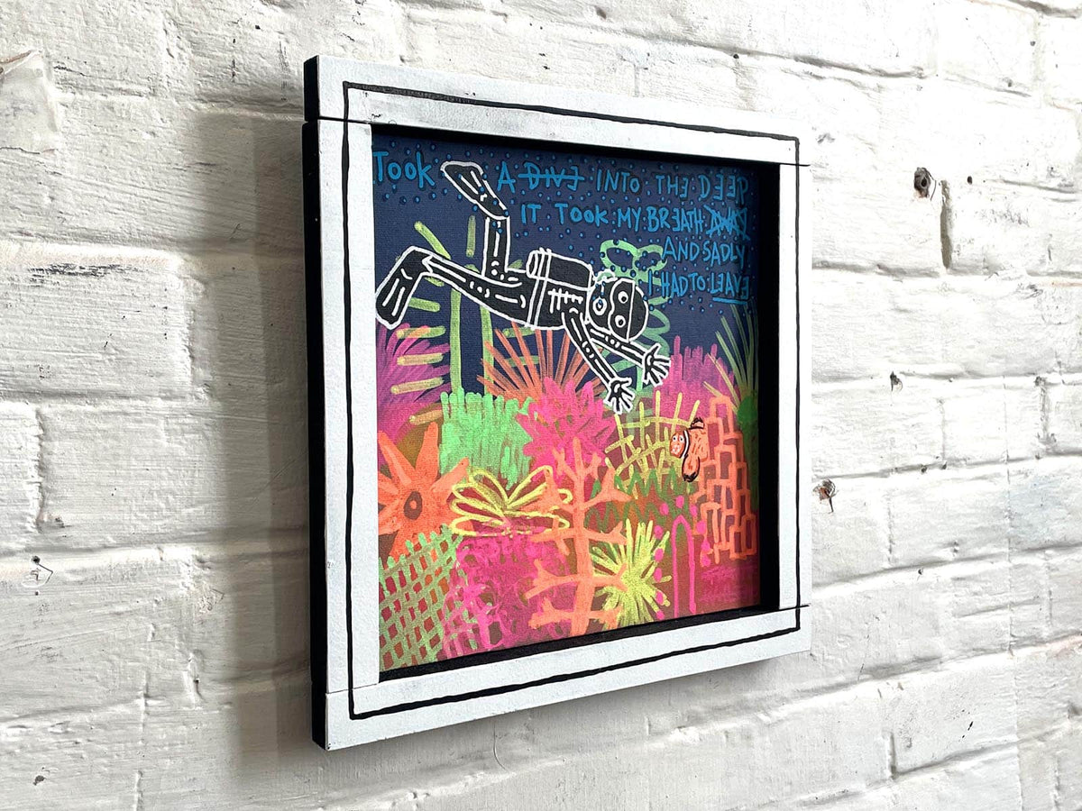 DIVE INTO THE DEEP – WHITE – S – Painting