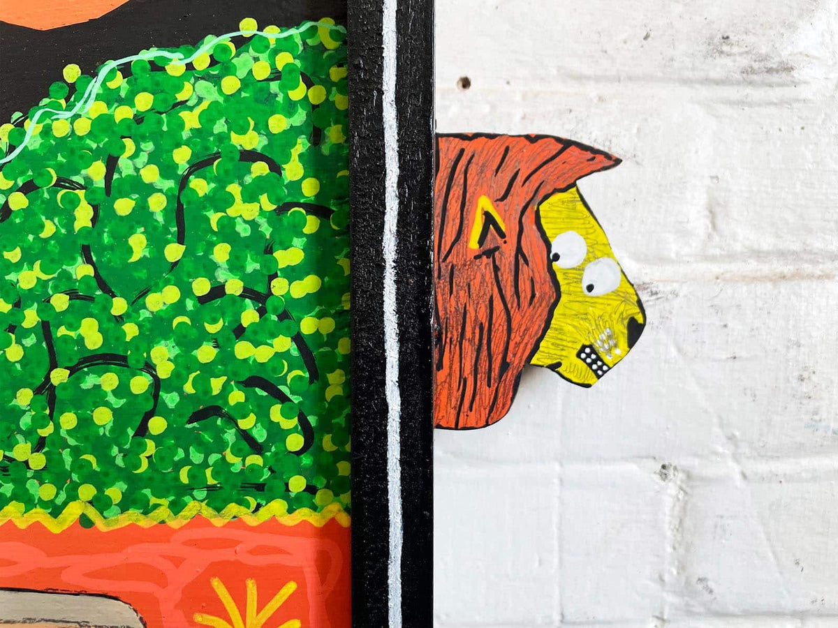 LOOKING FOR THE BIG FIVE – LION – Painting